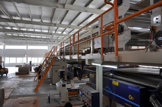 3 층 물결모양 통 생산 라인 / 단일 페이서 판지 제작 라인 / 골판지 박스 기계 CE와 ISO9001